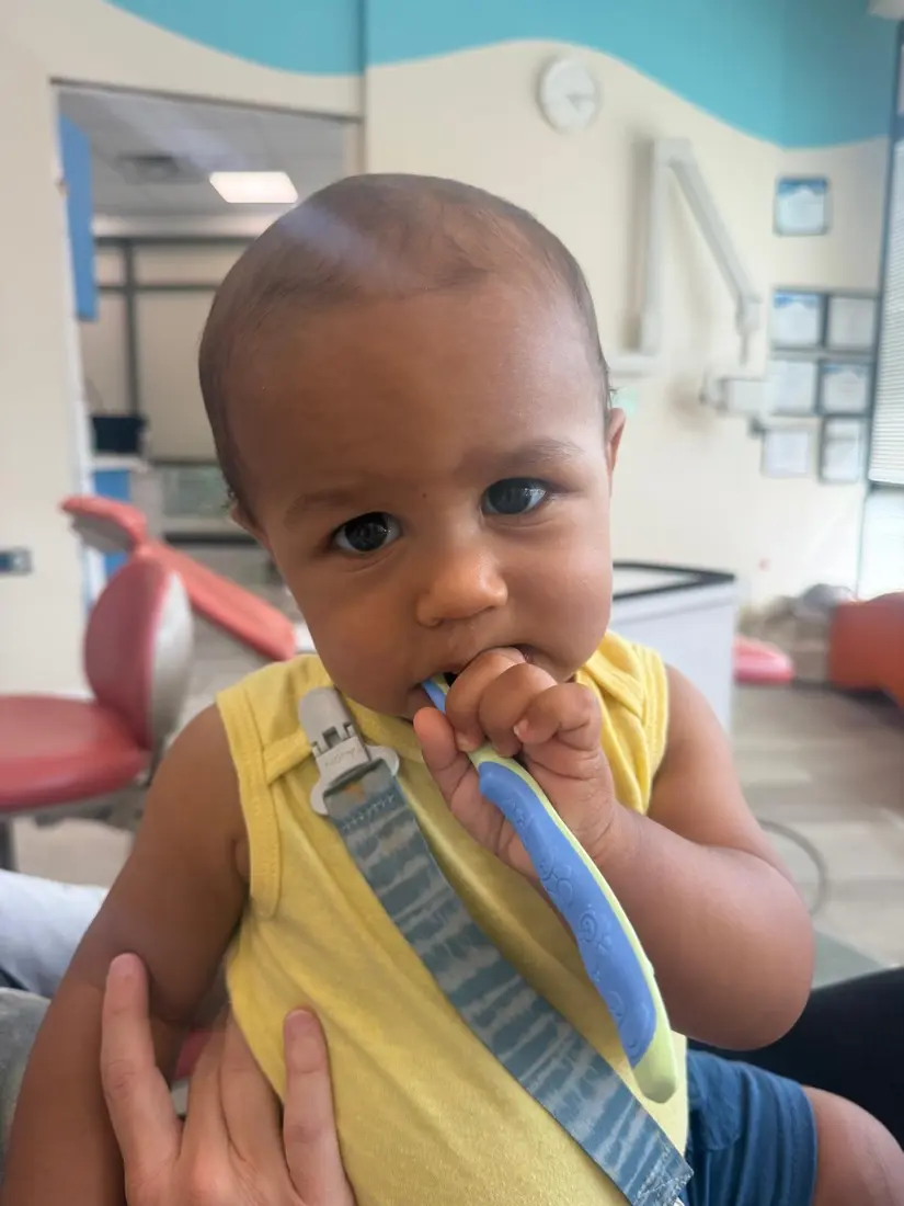 Young patient learning healthy brushing habits at Britto Children's Dentistry